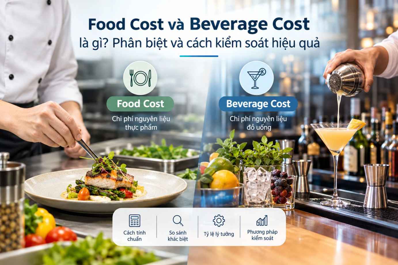 Food Cost và Beverage Cost là gì? Phân biệt & cách kiểm soát hiệu quả